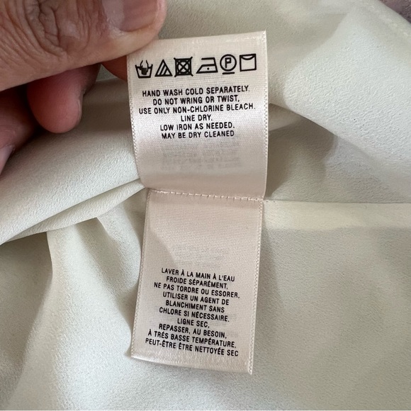 Anthropologie Leifsdottir Blouse Sleeveless Metallic Pink Green Floral Bird Sz 6 - Picture 9 of 10